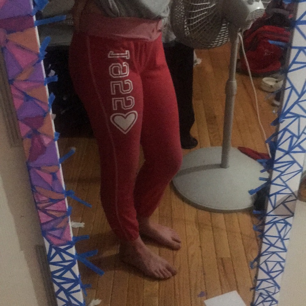 Pink sweatpants